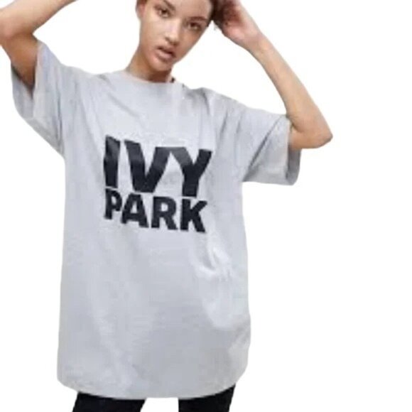 IVY PARK Tops - IVY PARK Gray Logo Oversized T-shirt